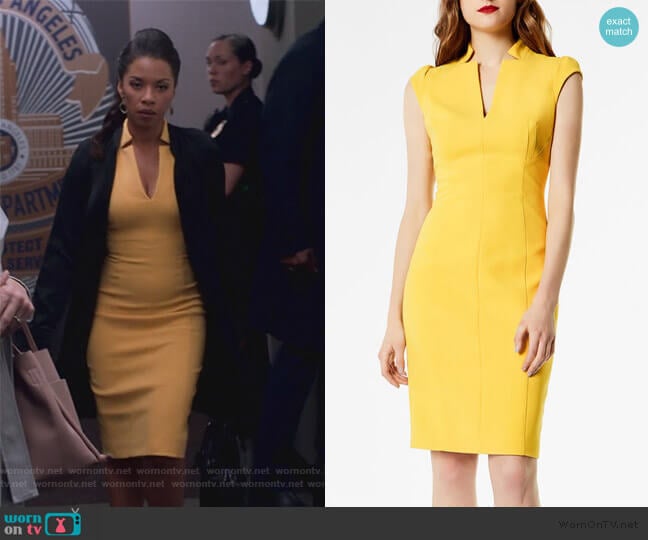 Karen Millen uff-Sleeve Sheath Dress worn by Catherine Wilder (Angel Parker) on Marvels Runaways