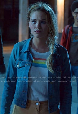 Karolina’s rainbow print tee on Marvel’s Runaways