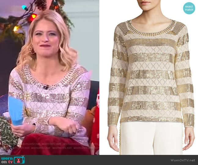 Kobi Halperin Melita Sweater worn by Sara Haines on Good Morning America