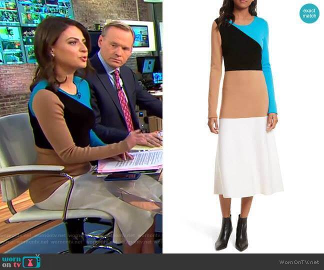 Diane von Furstenberg Long-Sleeve Dress worn by Bianna Golodryga on CBS Mornings