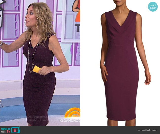 Maggy London V-Neck Sheath Dress worn by Kathie Lee Gifford on Today