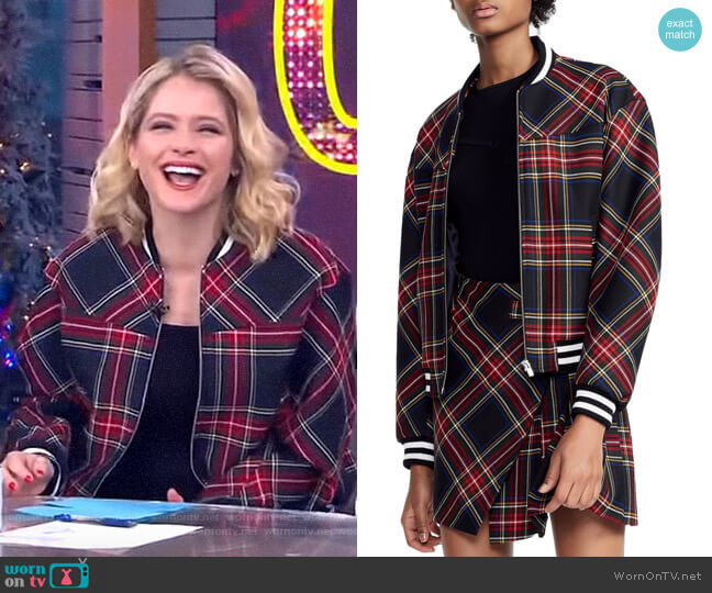 Maje Bazak Jacket worn by Sara Haines on Good Morning America