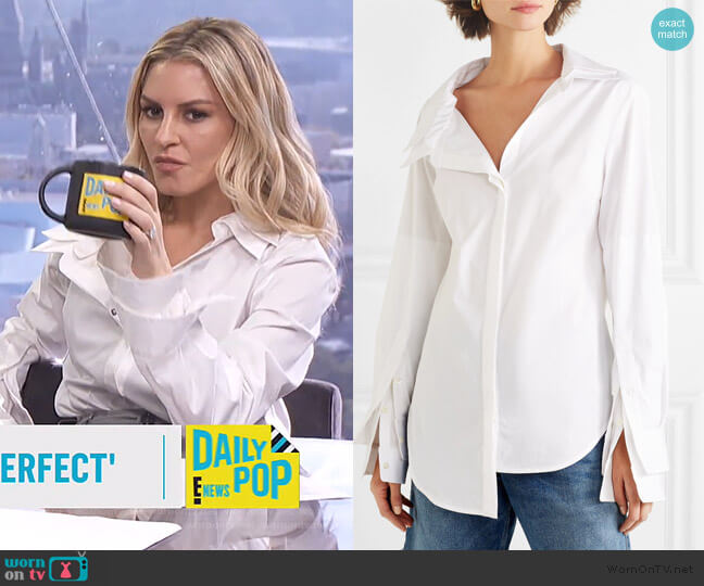 Monse Solid Double Collar Shirt worn by Morgan Stewart on E! News