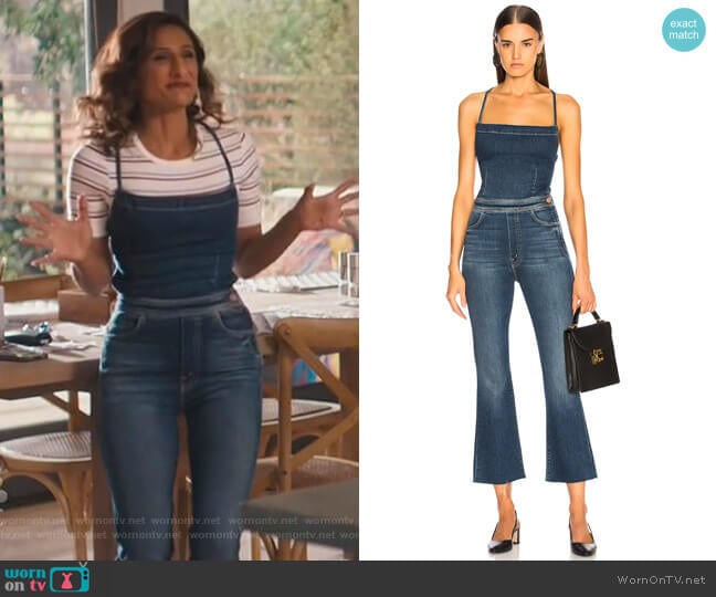 Mother Tie Back Husler Ankle Fray Jumpsuit worn by Emet Kamala-Sweetzer (Sarayu Blue) on I Feel Bad