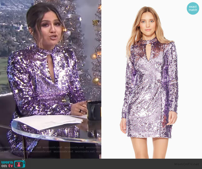 Parker Billy Sequined Dress worn by Erin Lim on E! News