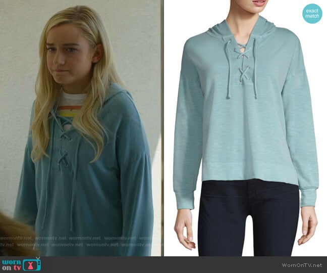Peserico Lace-Up Hoodie worn by Terra Newell (Julia Garner) on Dirty John