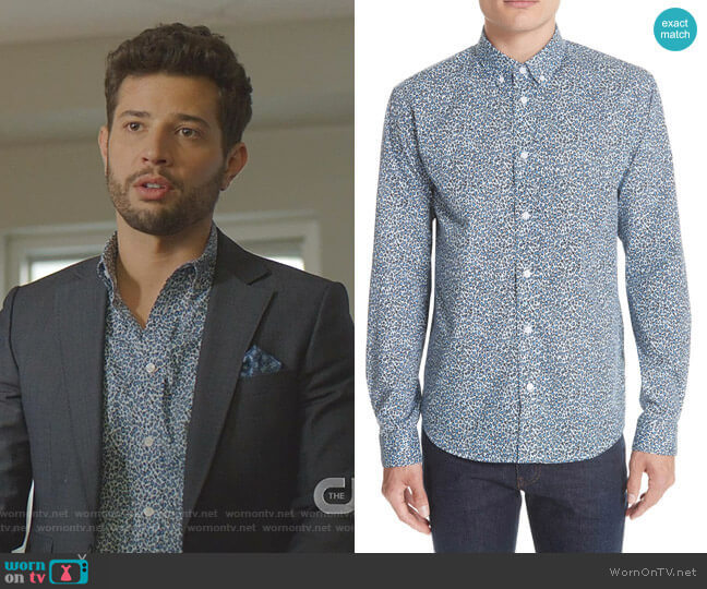 Kenzo Print Sport Shirt worn by Sam Flores (Rafael de la Fuente) on Dynasty