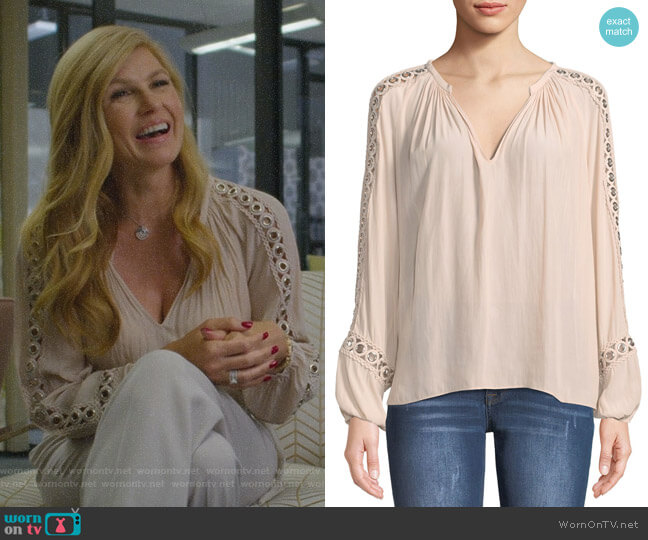 Ramy Brook Sera Blouse worn by Debra Newell (Connie Britton) on Dirty John