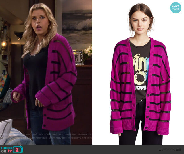 RtA Odella Cashmere Cardigan worn by Stephanie Tanner (Jodie Sweetin) on Fuller House