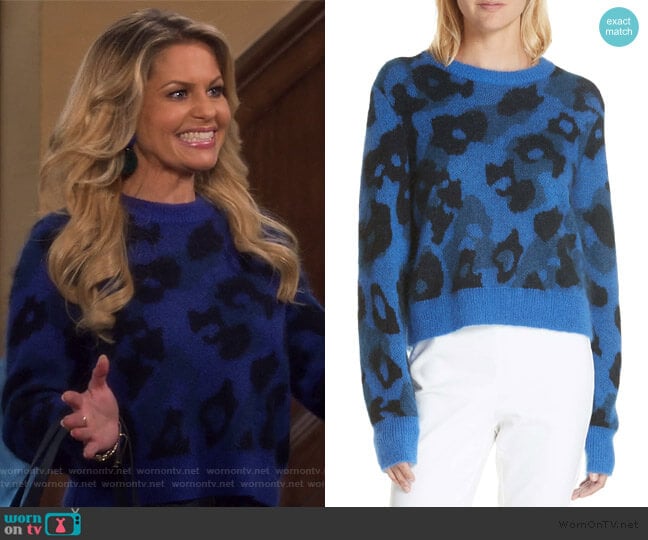 Rag & Bone Leopard Spot Sweater worn by DJ Tanner-Fuller (Candace Cameron Bure) on Fuller House
