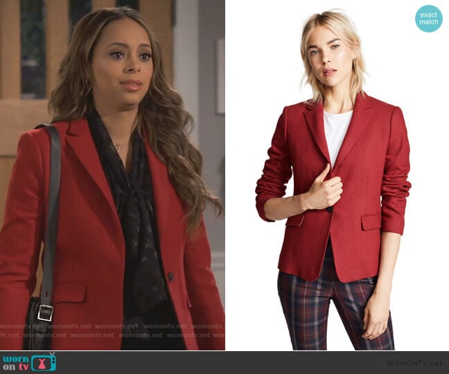 Rag and Bone Lexington Blazer worn by Claire (Amber Stevens West) on Happy Together
