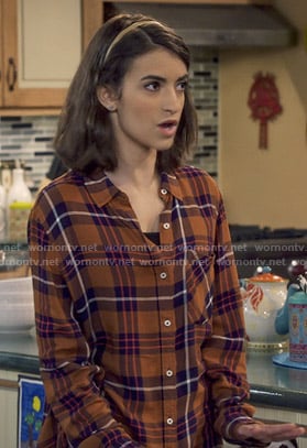 Ramona’s orange plaid shirt on Fuller House