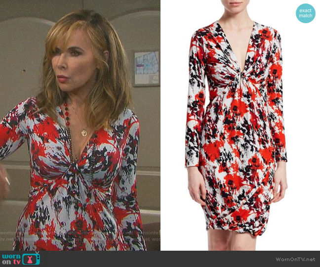 Roberto Cavalli Knot-Front Dress worn by Kate Roberts (Lauren Koslow) on Days of our Lives