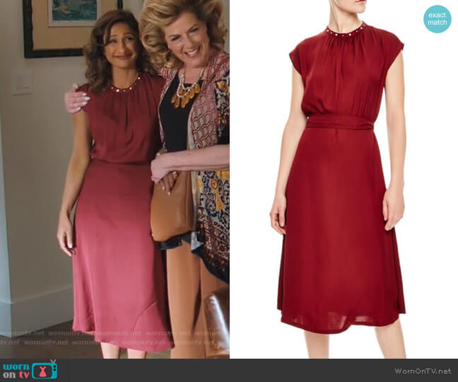 Sandro Conique Dress worn by Emet Kamala-Sweetzer (Sarayu Blue) on I Feel Bad
