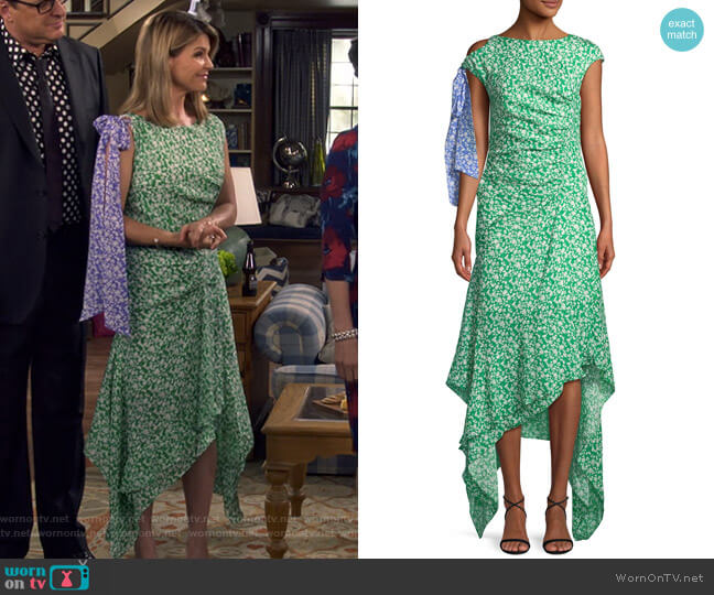 Tanya Taylor Carita Dress worn by Rebecca Katsopolis (Lori Loughlin) on Fuller House