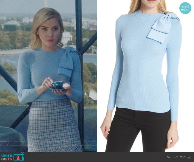 Ted Baker Nehru Sweater worn by The Frost Sisters (Skyler Samuels) on The Gifted