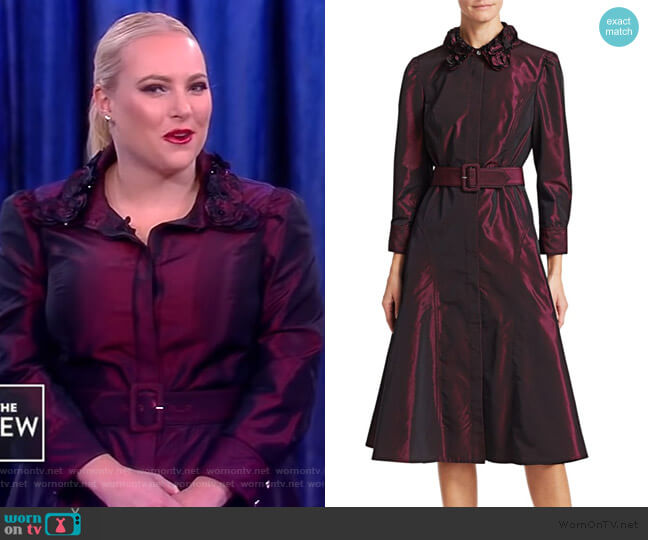 Teri John by Rickie Freeman Taffeta  Shirt Dress worn by Meghan McCain on The View