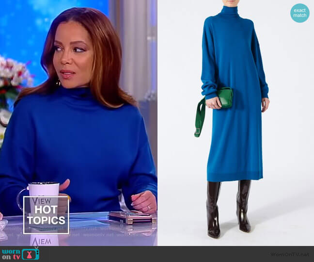 Tibi Merino Wool Tie Back Long Dress worn by Sunny Hostin on The View