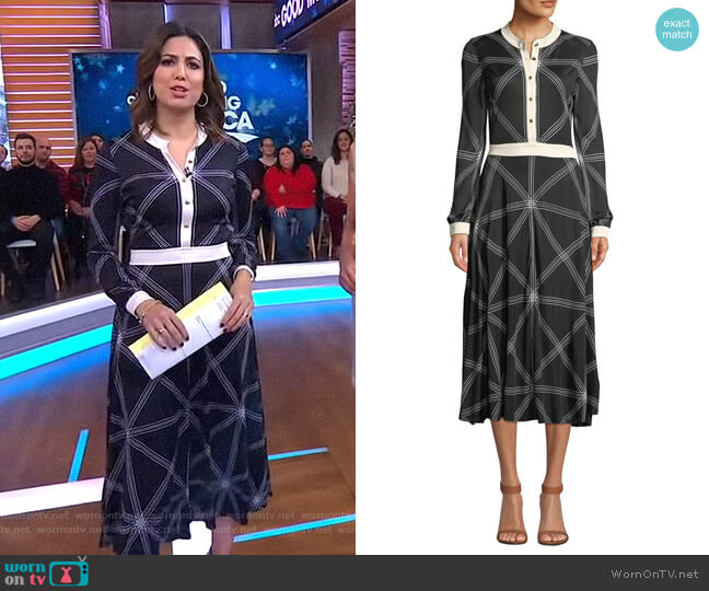 Tory Burch Anja Dress worn by Cecilia Vega on Good Morning America