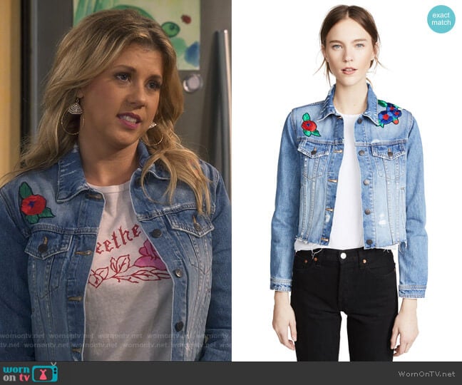 Veronica Beard Jean Cara Jean Jacket worn by Stephanie Tanner (Jodie Sweetin) on Fuller House