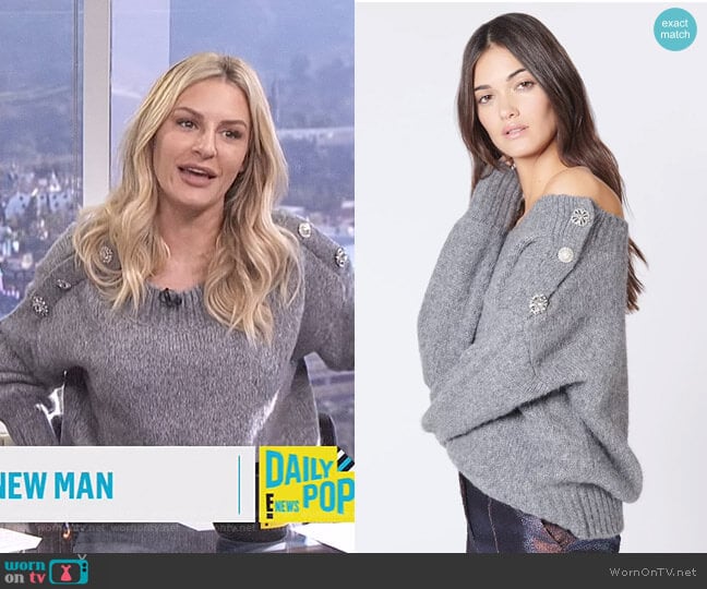 Veronica Beard Chase Sweater worn by Morgan Stewart on E! News