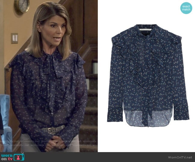 Veronica Beard Finley Blouse worn by Rebecca Katsopolis (Lori Loughlin) on Fuller House