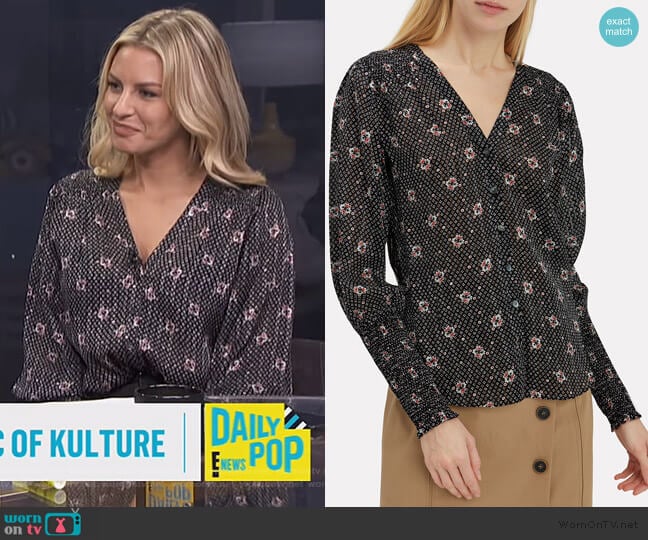 Veronica Beard Maree Top worn by Morgan Stewart on E! News
