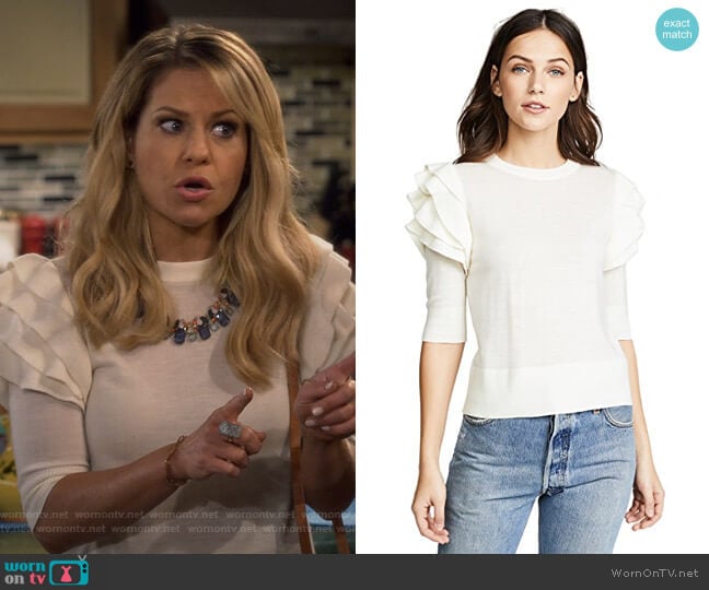 Veronica Beard Havyn Sweater worn by DJ Tanner-Fuller (Candace Cameron Bure) on Fuller House