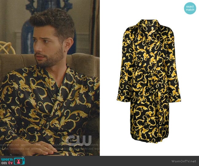 Versace Printed Robe worn by Sam Flores (Rafael de la Fuente) on Dynasty