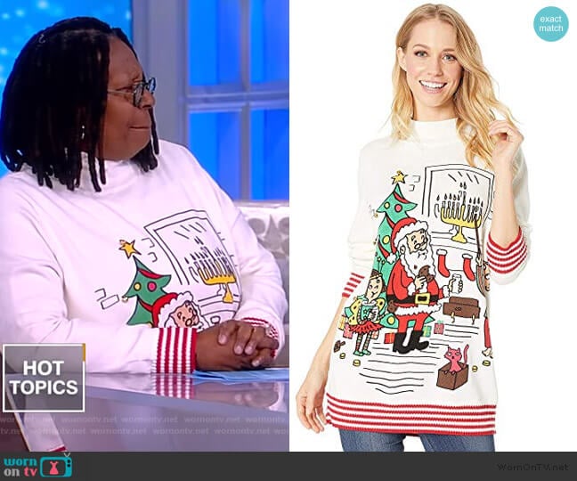 Whoopi Holidays To All Sweater worn by Whoopi Goldberg on The View