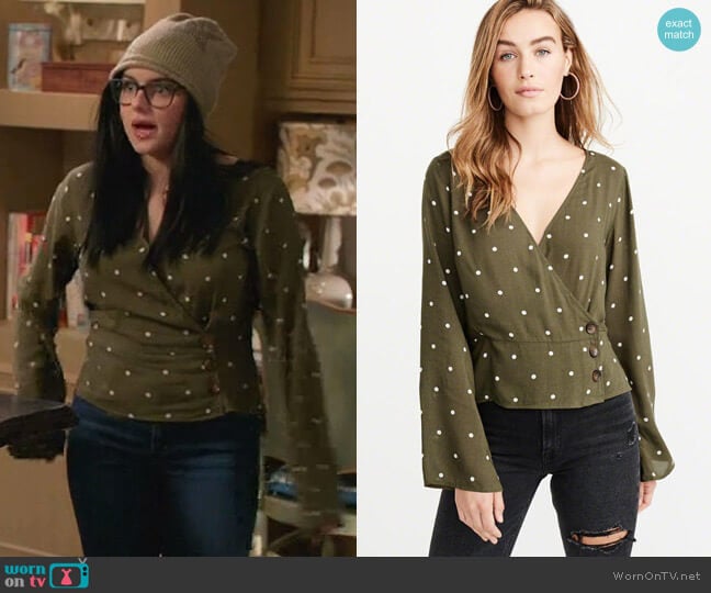 Abercrombie & Fitch Wrap Front Button-Up Blouse worn by Alex Dunphy (Ariel Winter) on Modern Family