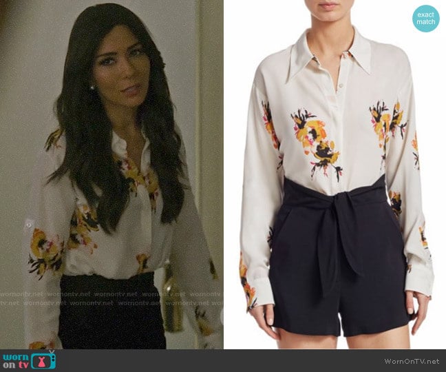A.L.C. Calder Blouse worn by Hermione Lodge (Marisol Nichols) on Riverdale