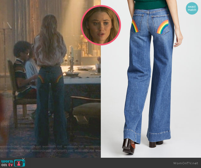 AO.LA by Alice + Olivia Gorgeous High Rise Jeans worn by Karolina Dean (Virginia Gardner) on Marvels Runaways