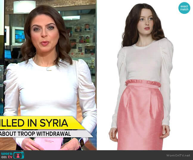 Alice + Olivia Lidia Sweater worn by Bianna Golodryga on CBS Mornings