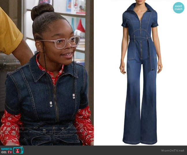 AO.LA by Alice + Olivia Gorgeous Jumpsuit worn by Diane Johnson (Marsai Martin) on Black-ish