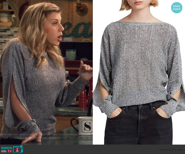 All Saints Elle Slit-Sleeve Sweater worn by Stephanie Tanner (Jodie Sweetin) on Fuller House