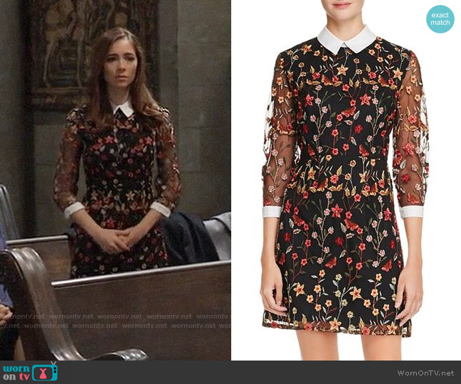 Embroidered Collared Dress bu Aqua worn by Molly Lansing-Davis (Haley Pullos) on General Hospital