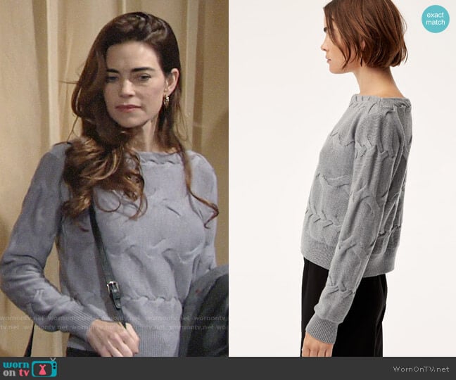 Babaton Luc Sweater worn by Victoria Newman (Amelia Heinle) on The Young and the Restless