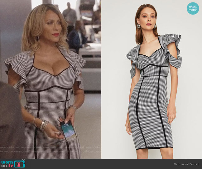 Bcbgmaxazria Houndstooth Jacquard Sheath Dress worn by Giselle (Nicole Ari Parker) on Empire