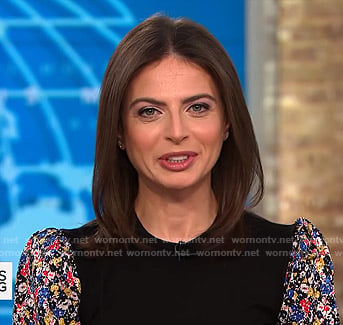 Bianna’s floral print sleeve sweater on CBS This Morning