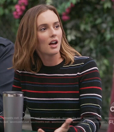 Angie’s black striped sweater on Single Parents