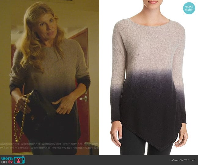 C by Bloomingdale's Asymmetric Dip-Dye Cashmere Sweater worn by Debra Newell (Connie Britton) on Dirty John