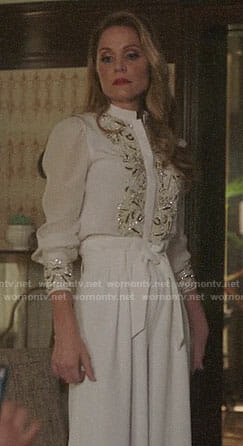 Charity’s white embellished blouse on Charmed