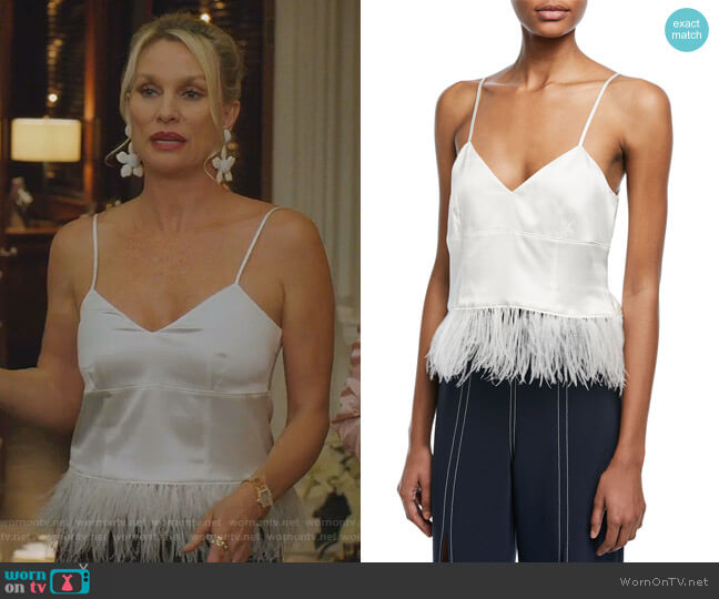 Cinq a Sept Narcissa Camisole worn by Alexis Carrington (Elaine Hendrix) on Dynasty