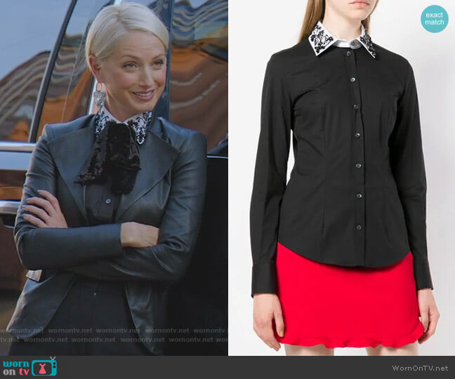 Dolce & Gabbana Embellished Collar Shirt worn by Ada Stone (Katherine LaNasa) on Dynasty