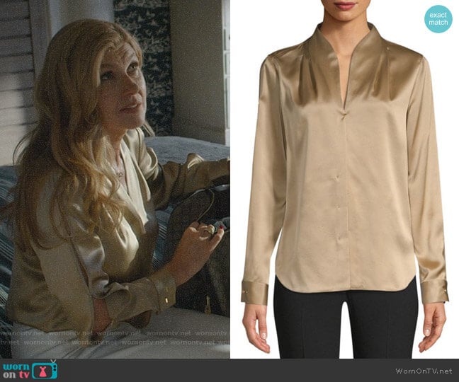 Elie Tahari Diya Blouse worn by Debra Newell (Connie Britton) on Dirty John