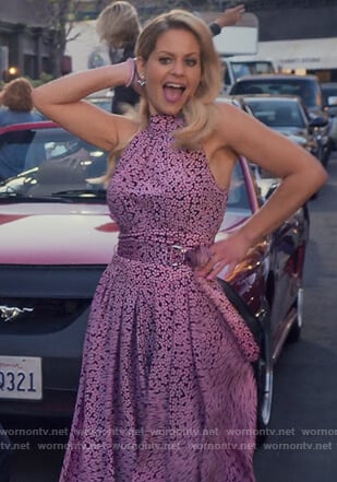 DJ’s pink floral halter dress on Fuller House