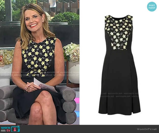 Carolina Herrera Floral Panel Dress worn by Savannah Guthrie on Today