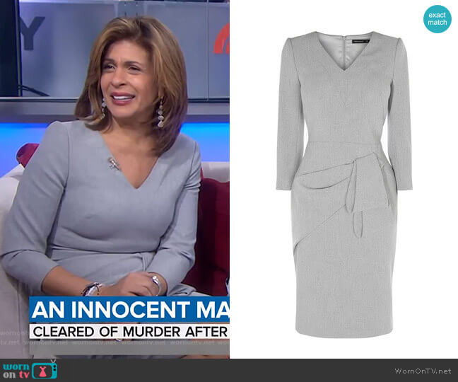 Karen Millen Folded Pencil Dress worn by Hoda Kotb on Today