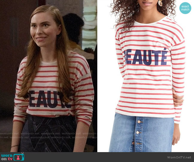 J. Crew Beaute Long Sleeve Tee